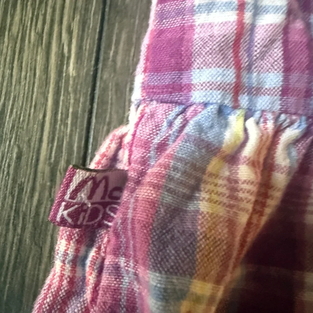 McKids y2k vintage Girls 4T‎ Plaid Dress Wild Iris Floral